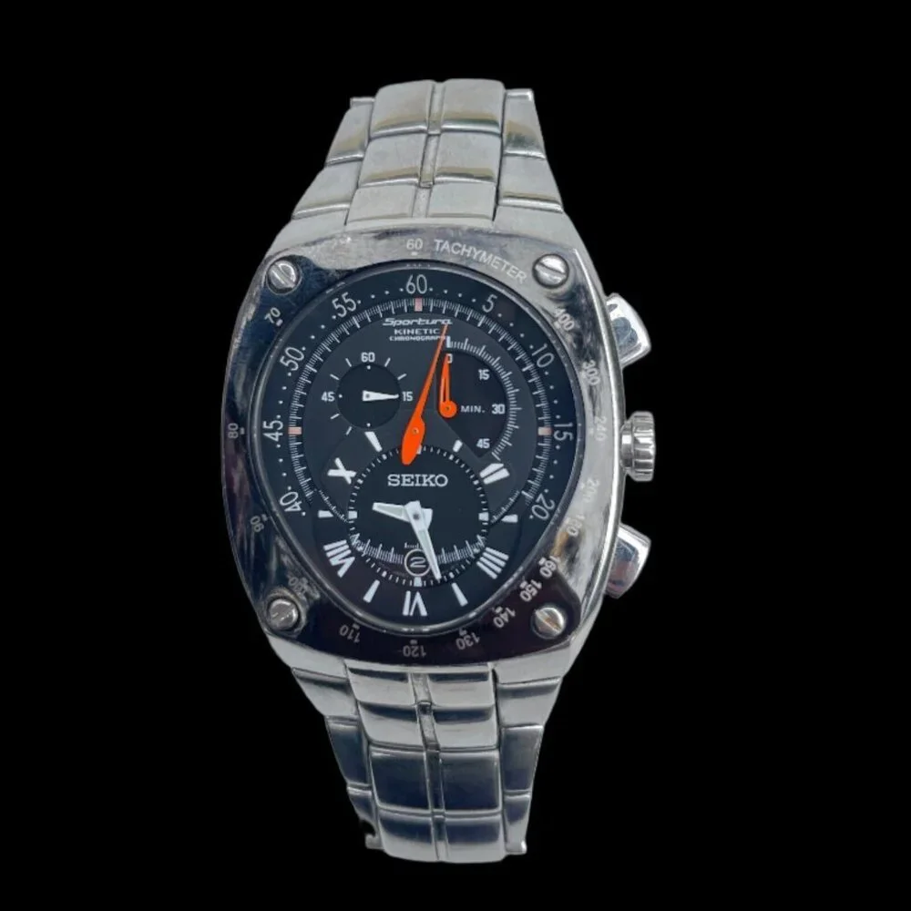 Seiko Sportura Chronograph Watch 7L22-0AD0 Vintage Needs new capacitor